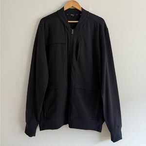 Public Rec Crosstown‎ Bomber Jacket Black Mens Sz XXL Zip Pocket
